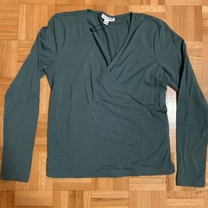 Frank and Oak Cotton Wrap Top